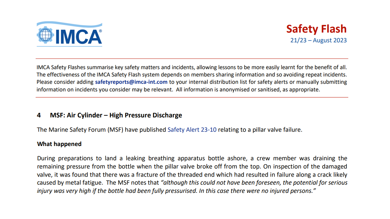 Air Cylinder High Pressure Discharge
