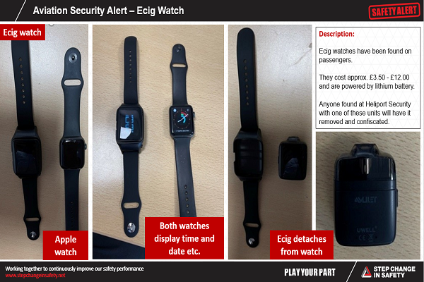 Aviation Security Alert Ecig Watches