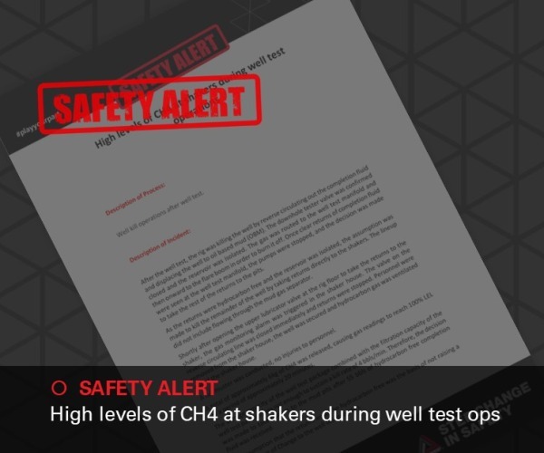 Image of Safety Alert CH4 at shakers 600x500