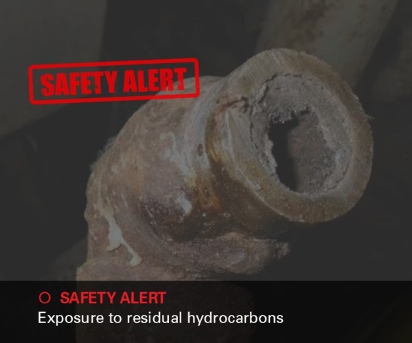 Image of Safety Alert Residual hydrocarbons 600x500