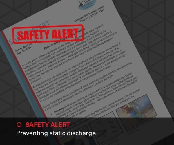 Image of Safety Alert static discharge 600x500