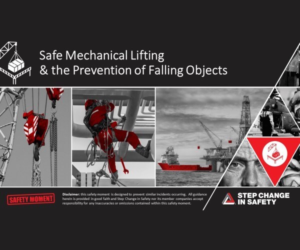 Image of Safety Moment Safe Mechanical Lifting Preventing Falling Objects 600x500