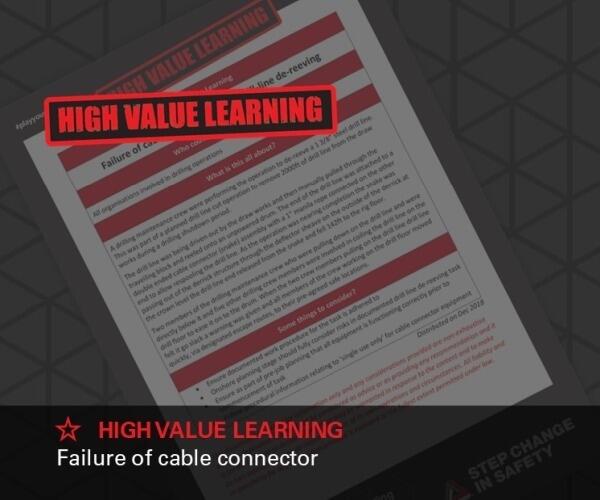 HVL failure of cable connector 600x500