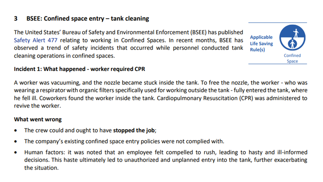 Confined space entry tank cleaning