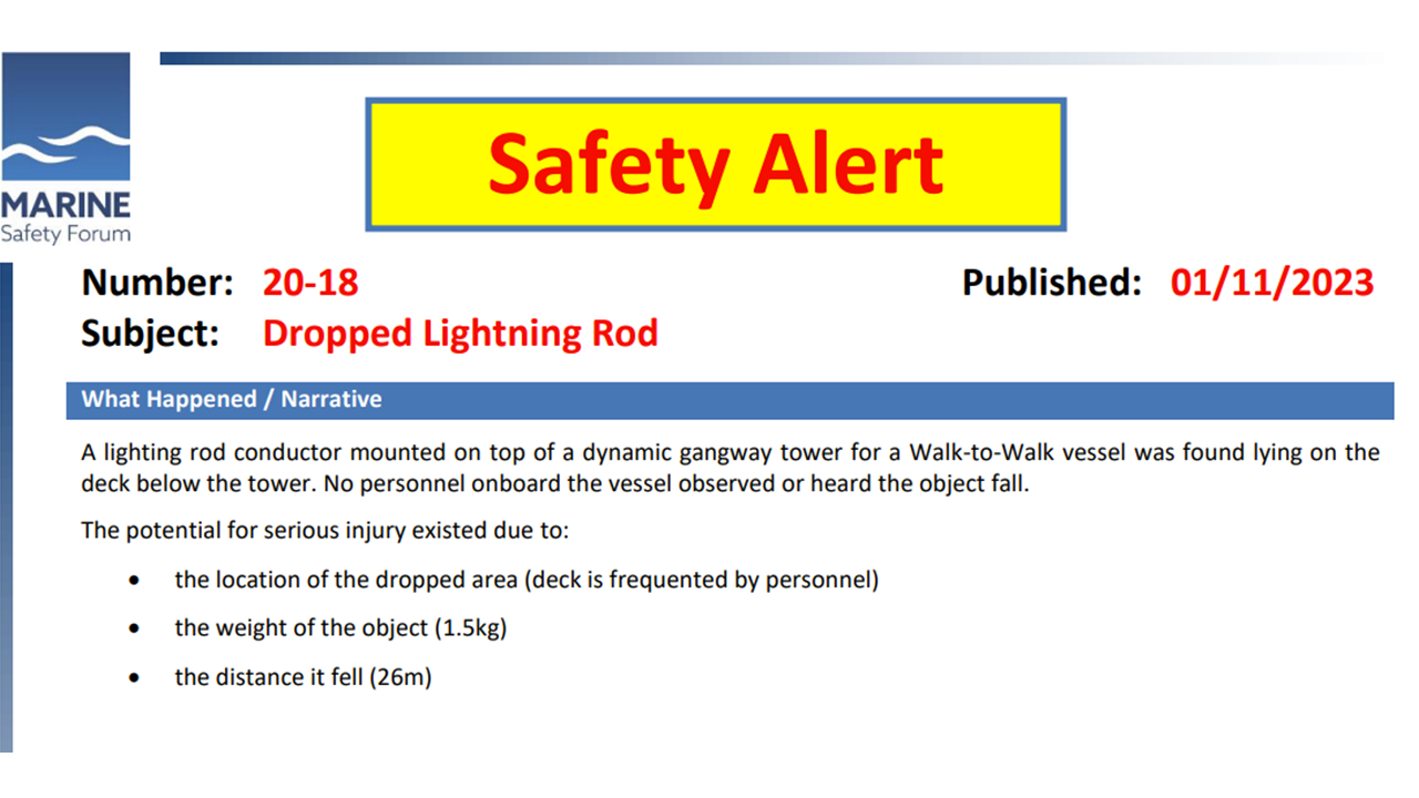 Dropped Lightning Rod
