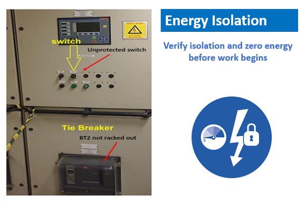 Electrician suffered flash burn to hand image