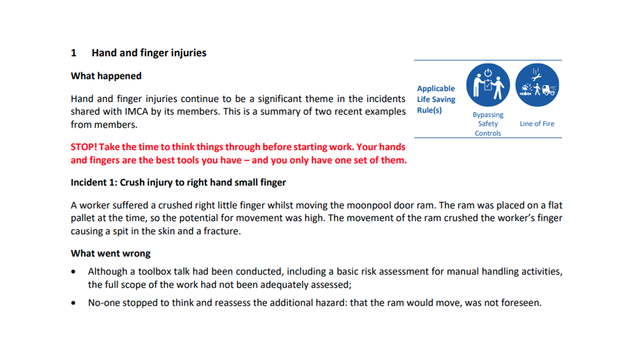 Hand and finger injuries