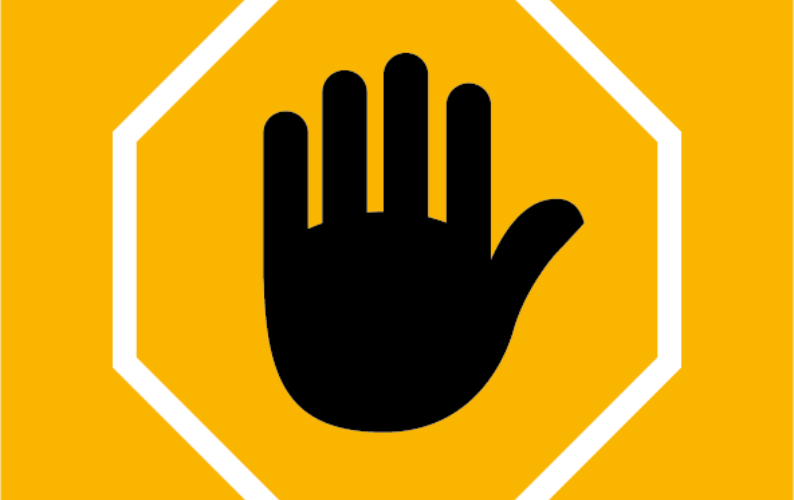 PSF Icons Stop if the unexpected occurs