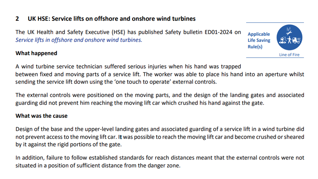 Service lifts on offshore and onshore wind turbines