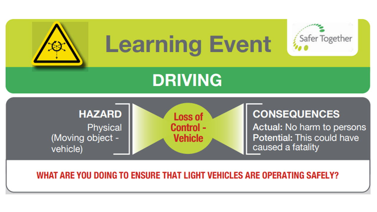 WHAT ARE YOU DOING TO ENSURE THAT LIGHT VEHICLES ARE OPERATING SAFELY