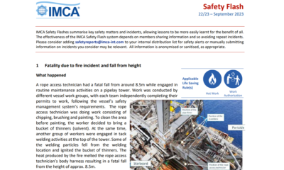 1 Fatality due to fire incident and fall from height