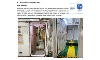 A reminder on watertight doors