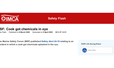 Cook got chemicals in eye
