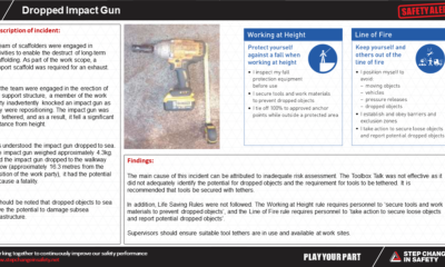 Dropped impact gun