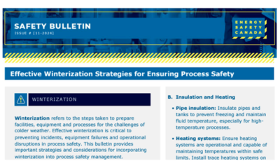 Effective Winterisation Strategies for Ensuring Process Safety