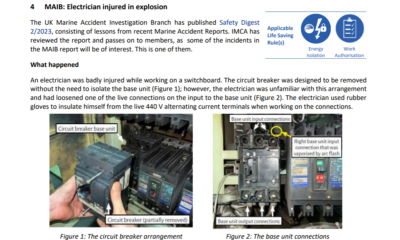 Electrician injured in explosion