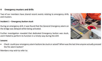 Emergency musters and drills