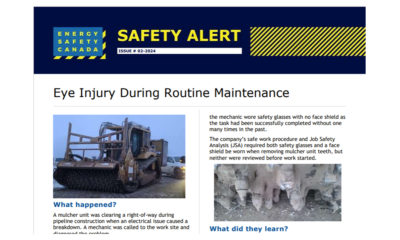 Eye Injury During Routine Maintenance