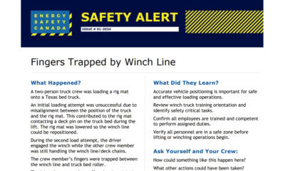 Fingers Trapped by Winch Line