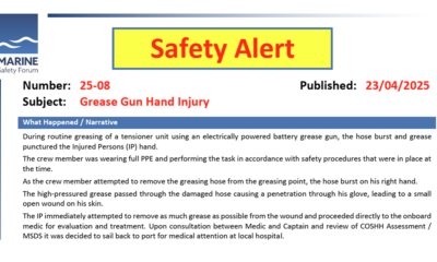Grease Gun Hand Injury