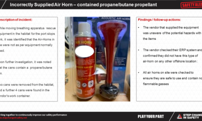 Incorrectly Supplied Air horn
