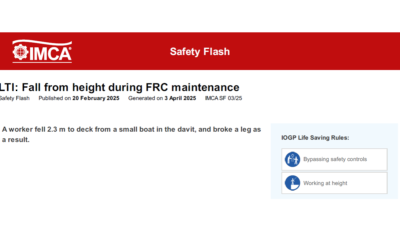 LTI Fall from height during FRC maintenance