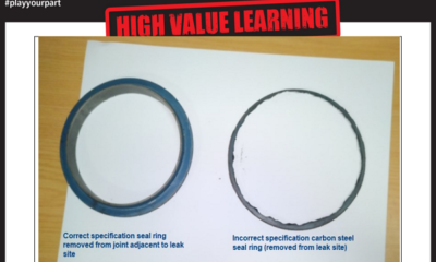 Leak due to corrosion