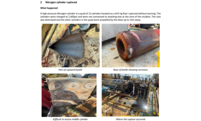 Nitrogen cylinder ruptured