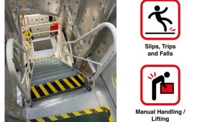 Slip on engine room stairs PNG