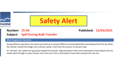 Spill During Bulk Transfer
