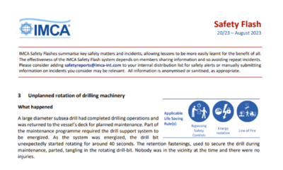 Unplanned rotation of drilling machinery