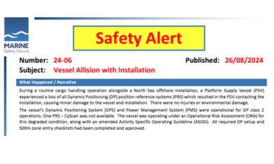 Vessel Allision with Installation