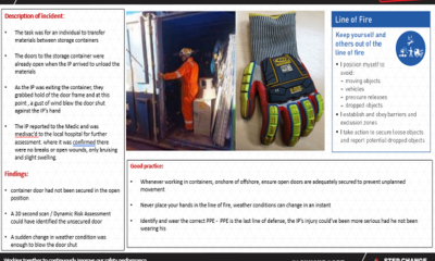 Container door hand injury image