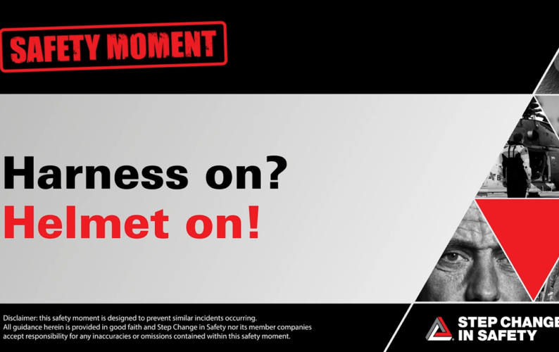 Safety Moment Harness on Helmet On