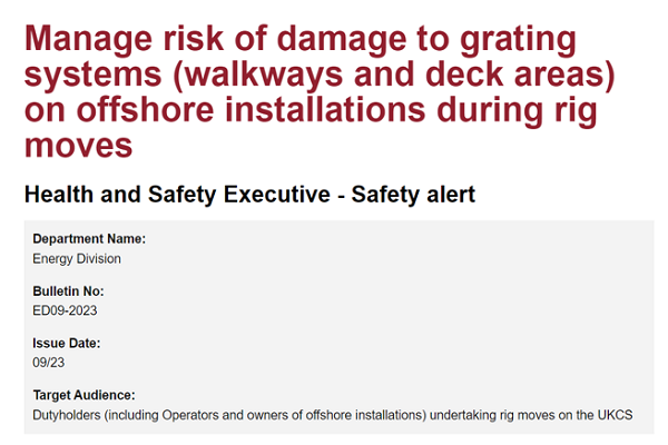 Grating alert