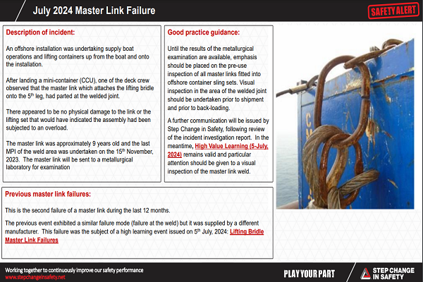 July 2024 master link failure
