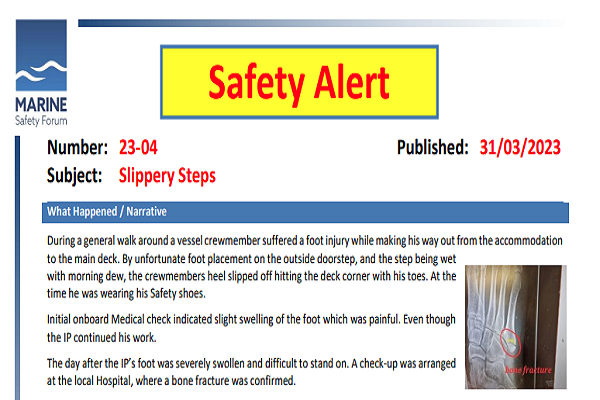Slippery step image